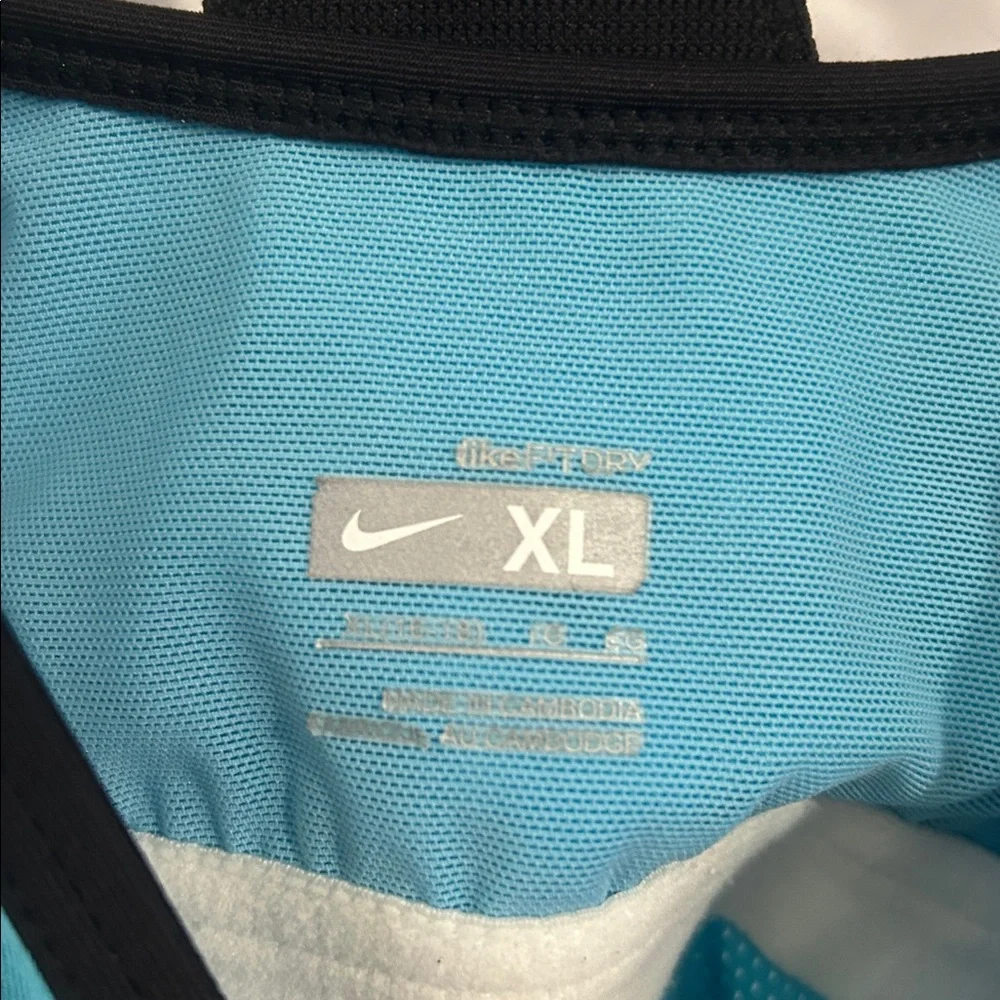 Nike Turquoise and White Athletic Tank size Xlarge